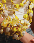 Caliope 6pc Stretch Bracelet Stack - Yellow