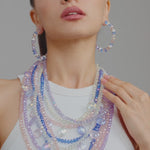  iridescent glass beads, beads, layered necklace, detachable necklace beaded jewelry, handcrafted necklaces, vibrant colors, intricate designs, timeless elegance, glass beads, gemstones, natural elements, sophistication, special occasions, casual wear, thoughtful gifts, artistry, fashion, Handcrafted jewelry, Playful design