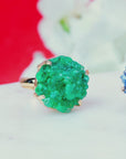 Lexi Druzy Adjustable Ring - Green