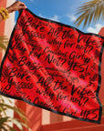 Confident Luxe Scarf 33" x 33" - Red