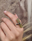 Jyoti Crystal Adjustable Ring - Green Aventurine