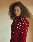 The Fiorella Blazer - Red Velvet Pearl