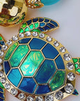 Soleia Turquoise Beaded Sea Turtle Statement Necklace