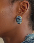 Caliope Sparkling Studs - Denim Shred