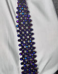 Malia Glass Necktie - Dark Purple (Ships 3/21)