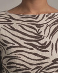 The Vionique Relaxed Wrap Tie Dress - Zebra,, Sassy Jones,