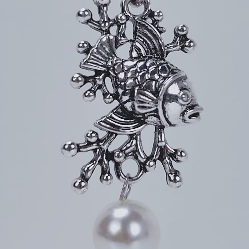 Paloma Silver Angel Fish Dangles, Earring, Earrings, Sassy Jones,