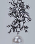 Paloma Silver Angel Fish Dangles, Earring, Earrings, Sassy Jones,