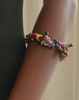 Jabari Statement Hinge Bracelet - Painted Giraffe