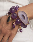 Chrysallis Purple Agate 2pc Stretch Bracelet Stack