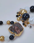 Chrysallis Black/White Agate 2 Piece Stretch Bracelet Stack