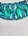 choker, glass choker, beaded choker, glass beaded jewelry, adjustable choker, evening jewelry