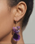 Chrysallis Natural Purple Agate Dangle Earrings