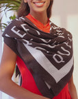 Queen Luxe Scarf - Classic Black/White