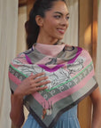 Sugarfoot Luxe Scarf - Heather Gray/Baby Pink