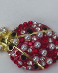 Scarlette Dainty Pearl Bracelet - Ladybug