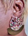 Faith Clear Earrings - Rainbow Stars