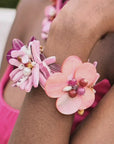 Wisteria Semi Precious Bracelet - Pink/Orange Abalone