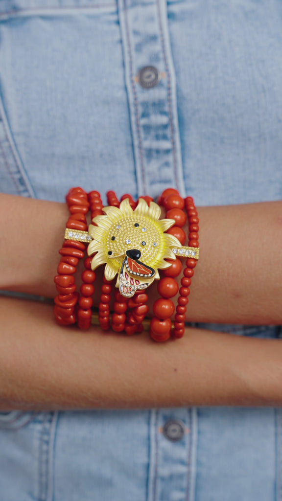 Lola Sunflower Bracelet Sunflower Jewelry Floral Bracelet Nature-Inspired Bracelet Sunflower Charm Bracelet Lola Jewelry Collection Handmade Sunflower Bracelet Unique Floral Jewelry Sunflower Bracelet Gift Summer Bracelet Trendy Flower Bracelet Boho Sunflower Jewelry Sunflower-Themed Accessories Elegant Floral Bracelet Fashionable Sunflower Bracelet