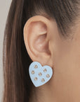 Accessories Artistic Statement Jewelry Beaded Lovebug Jewelry Elegant Grey Fashion Jewelry High Fashion Beaded Studs