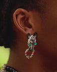 Jabari Statement Dangles - Painted Zebra