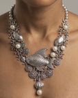 Paloma Silver Angel Fish Statement Bib, Necklaces, Sassy Jones,