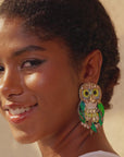 Imala Owl Statement Earrings