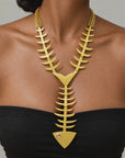 Caicos 18k Fishbone Necklace,Necklaces, Sassy Jones,