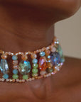 Malia Glass Choker - Sienna Sage