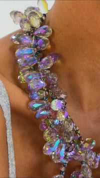 Pink and Clear Multicolor Swarovski Bracelet by MK Designs