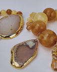 Chrysallis Lemon Sorbet Yellow Agate 2 Piece Stretch Bracelet Stack