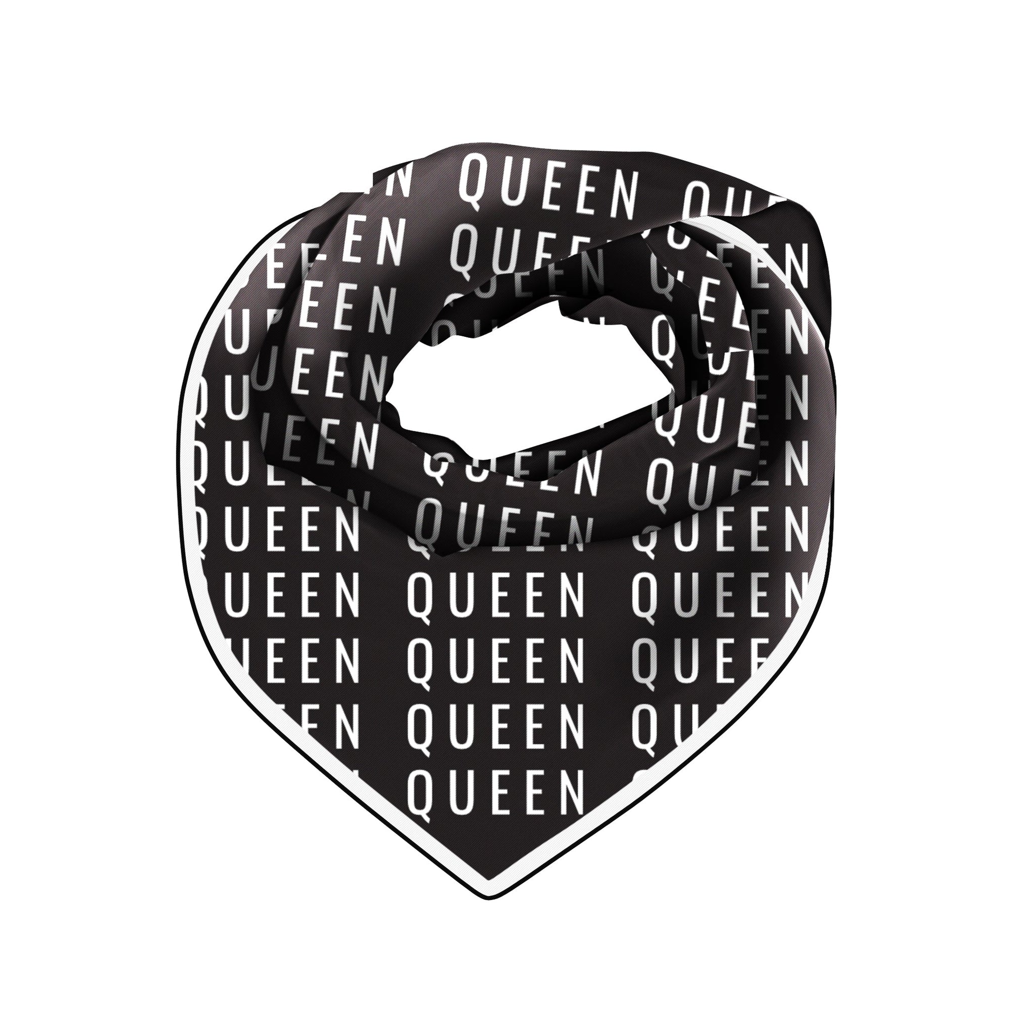 Queen Luxe Scarf 33" X 33" - B/W,Scarves, Sassy Jones,