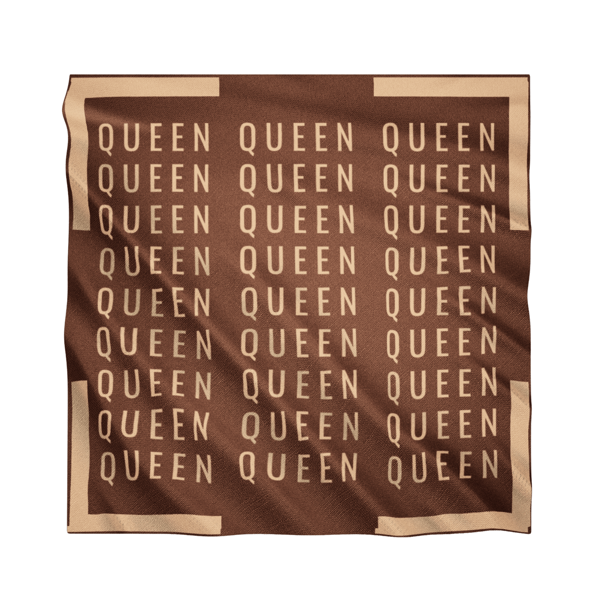Queen Luxe Scarf 33" x 33" - Chocolate,Scarves, Sassy Jones,