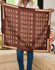 Queen Luxe Scarf 33" x 33" - Chocolate,Scarves, Sassy Jones,