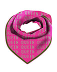 Queen Luxe Scarf 33" x 33" - Pink/Green,Scarves, Sassy Jones,