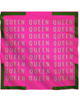 Queen Luxe Scarf 33" x 33" - Pink/Green,Scarves, Sassy Jones,