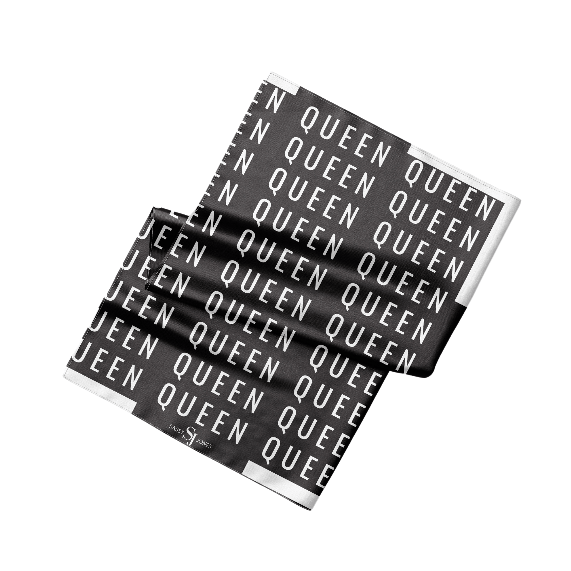 Queen Luxe Scarf - Classic Black/White,Scarves, Sassy Jones,