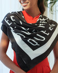 Queen Luxe Scarf - Classic Black/White,Scarves, Sassy Jones,