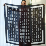 Queen Luxe Scarf - Classic Black/White,Scarves, Sassy Jones,