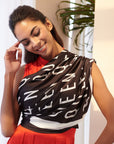 Queen Luxe Scarf - Classic Black/White,Scarves, Sassy Jones,