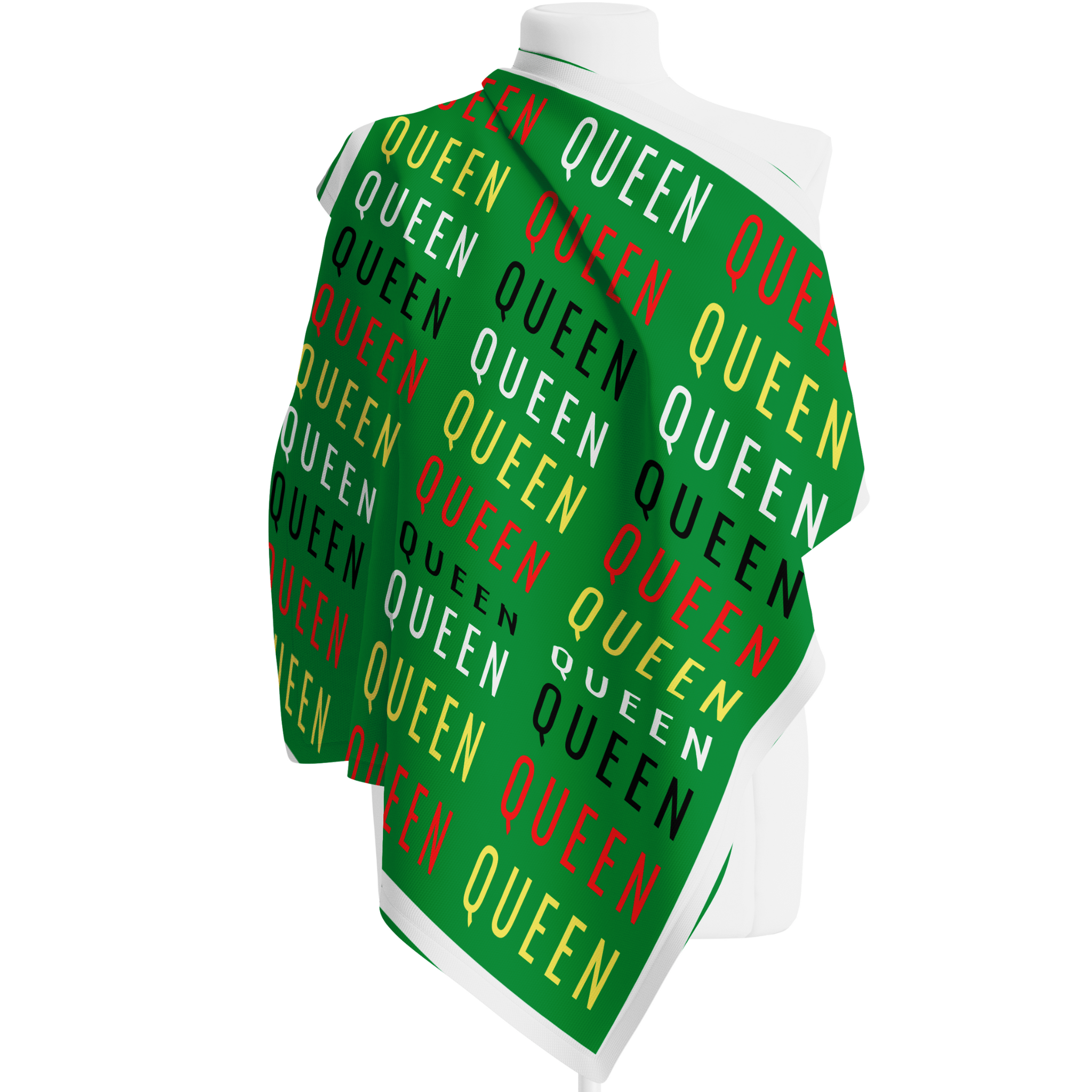 Queen Luxe Scarf - Preppy Green,Scarves, Sassy Jones,