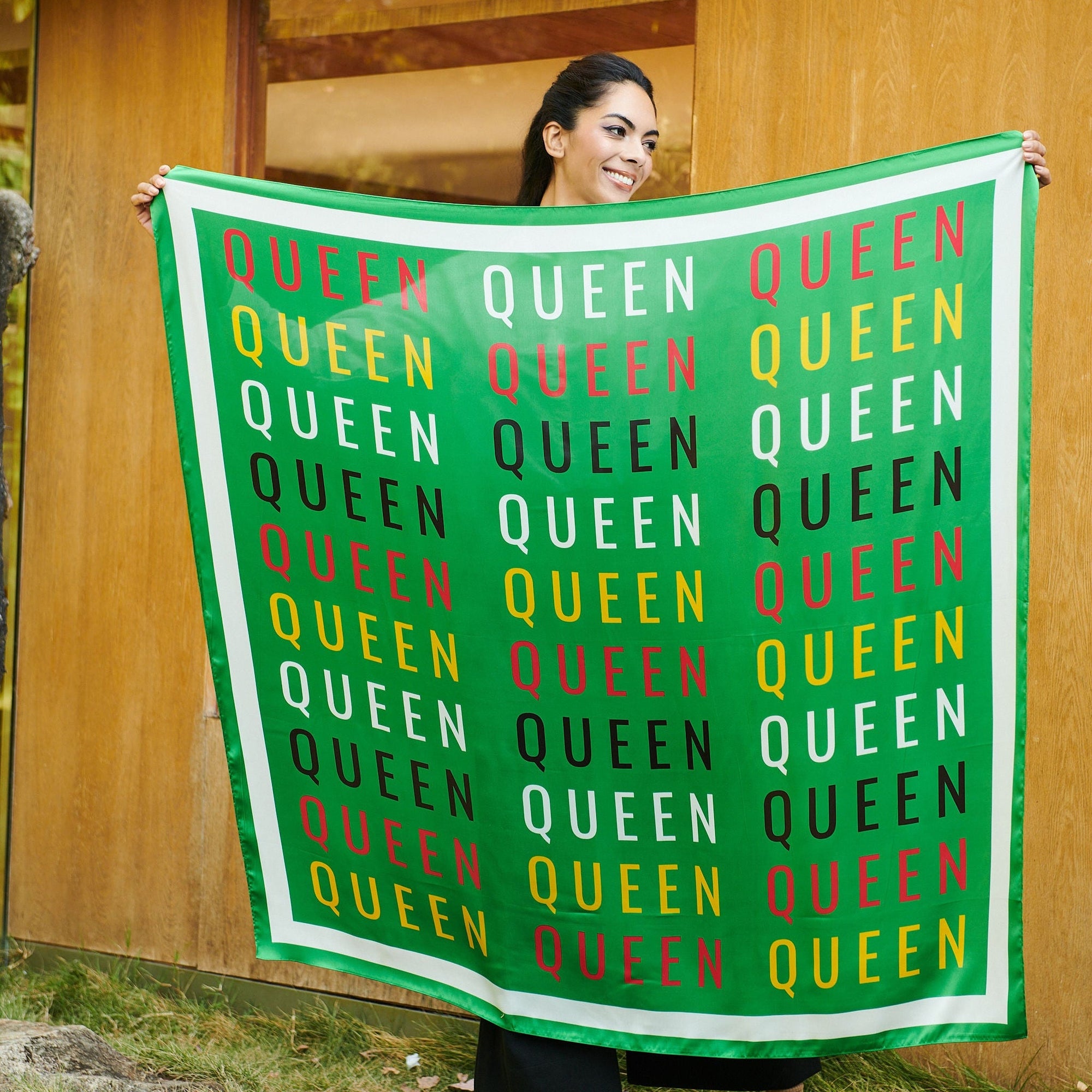 Queen Luxe Scarf - Preppy Green,Scarves, Sassy Jones,