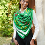 Queen Luxe Scarf - Preppy Green,Scarves, Sassy Jones,