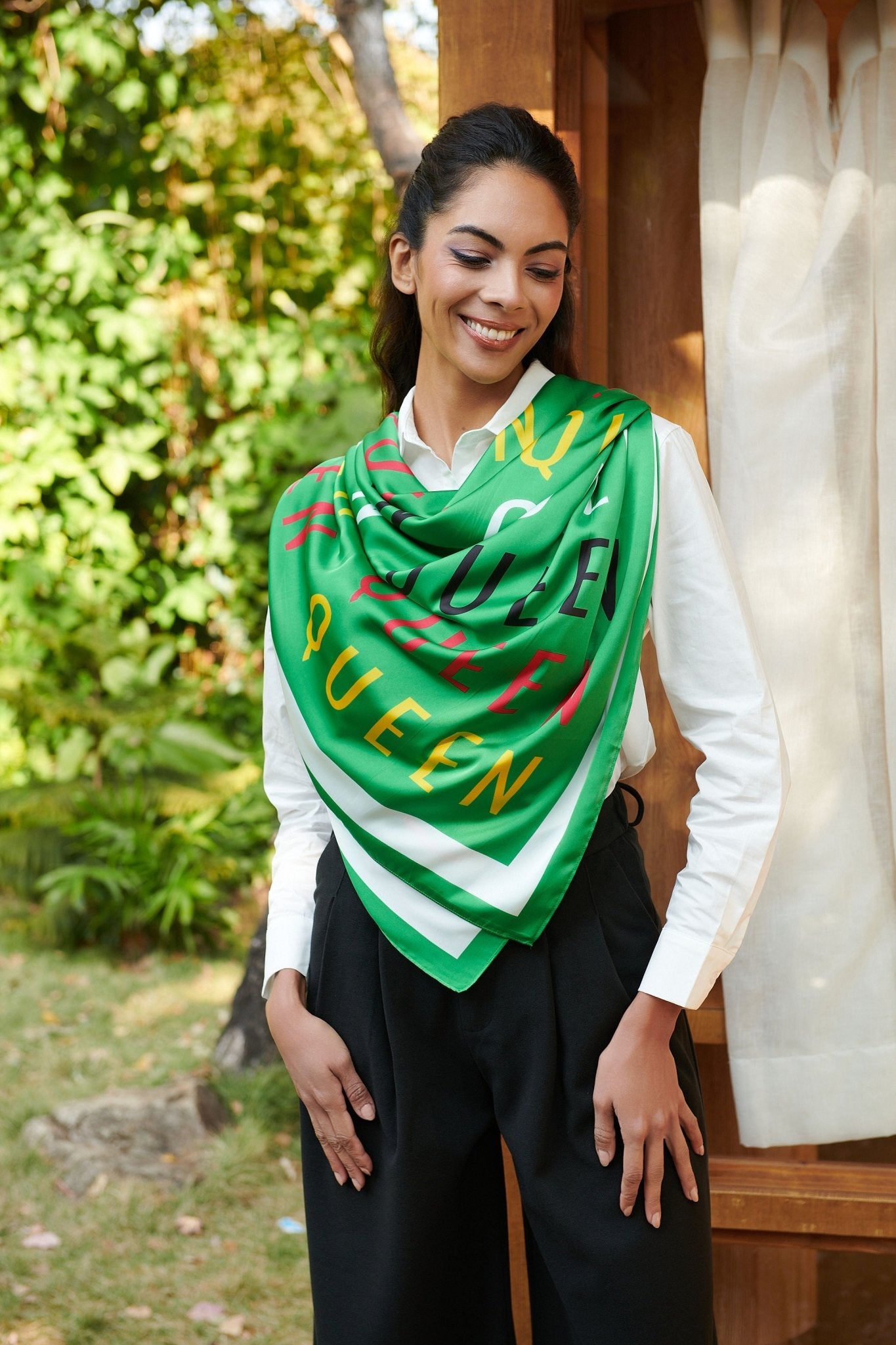 Queen Luxe Scarf - Preppy Green,Scarves, Sassy Jones,