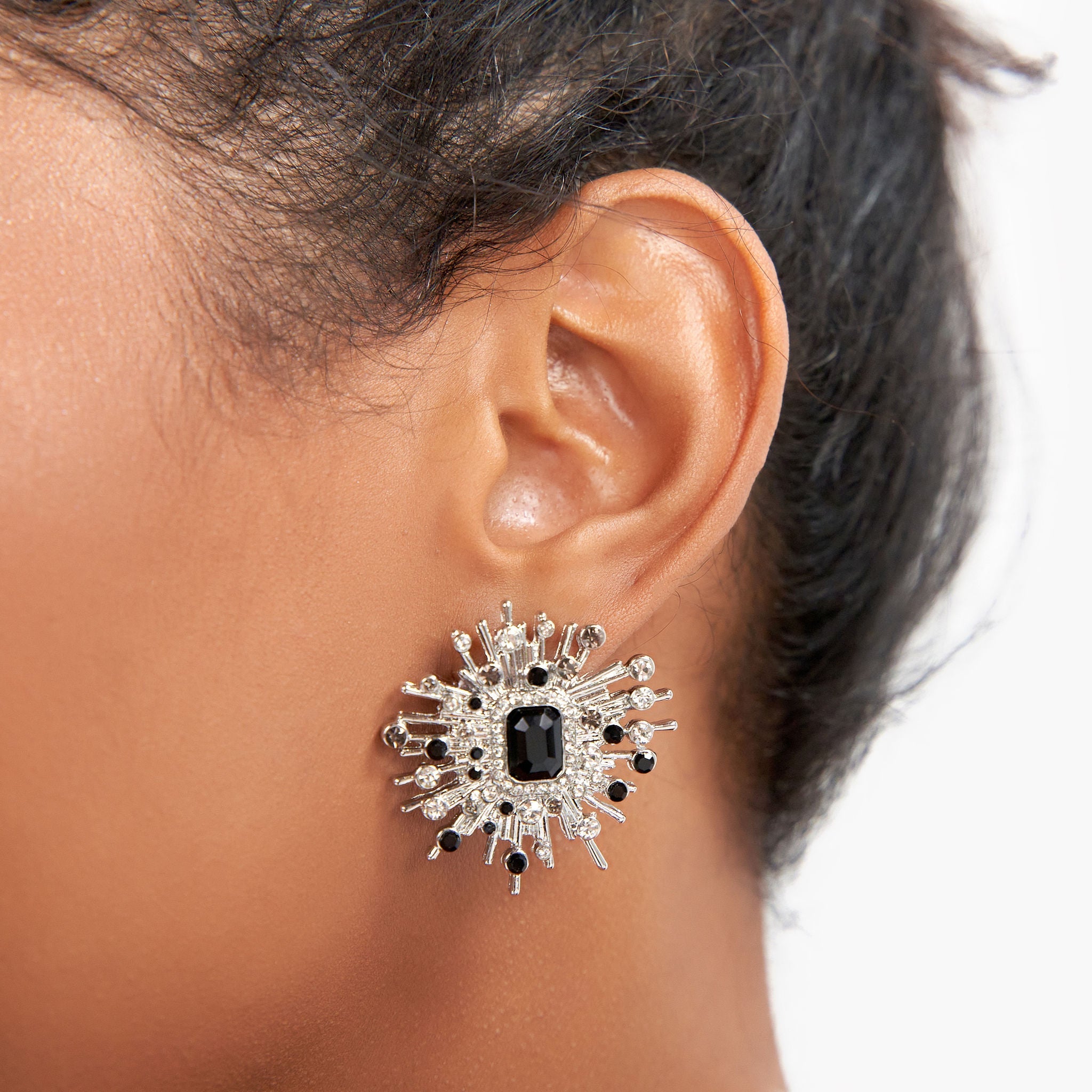 Queen Sparkler Earrings - Black - Sassy Jones