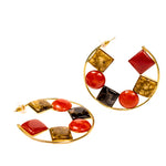 Raimi Gemstone Hoops - Autumn,Earrings, Sassy Jones,