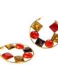 Raimi Gemstone Hoops - Autumn,Earrings, Sassy Jones,