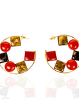 Raimi Gemstone Hoops - Autumn,Earrings, Sassy Jones,