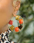 Raimi Gemstone Hoops - Autumn,Earrings, Sassy Jones,