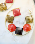 Raimi Gemstone Hoops - Autumn,Earrings, Sassy Jones,